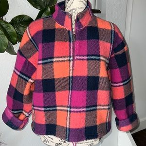 American Eagle Plaid Fleece Pullover